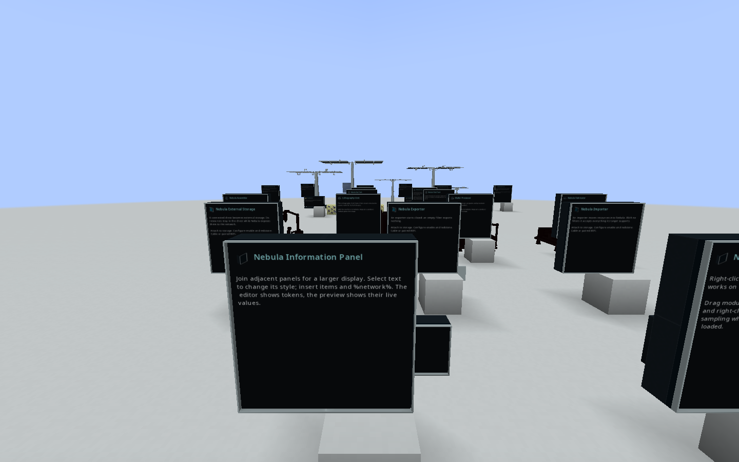 Nebula Information Panel — Captured in Minecraft